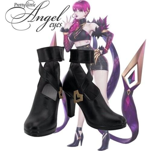 Popular game League of legends LOL KDA Evelynn Cosplay Shoes Party Custom Made Shoes