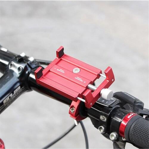 Bicycle Phone Holder for 3.5-6.2 inches Mobile Phone Aluninum Alloy Bike Phone Bracket Handlebar Mount Moblie Cell Phone Clip