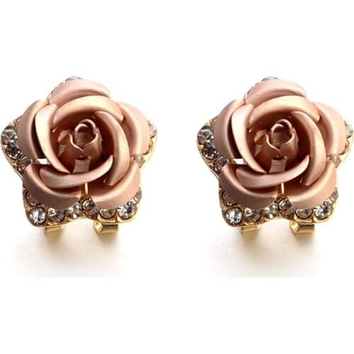 Ladies European and American style pentagram rose flower fancy buckle boho alloy earrings Holiday gift серьги женские #40