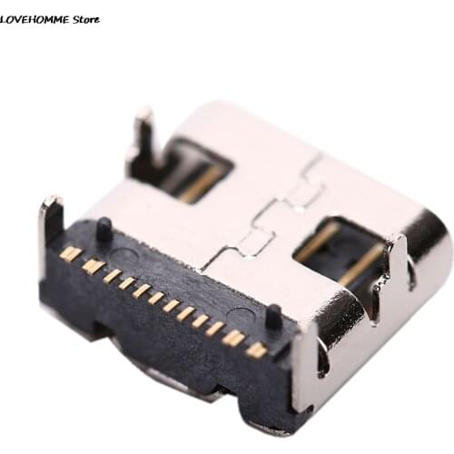1pc 16 Pin SMT Socket Connector Micro USB Type C 3.1 Female Placement SMD DIP For PCB Design DIY High Current Charging