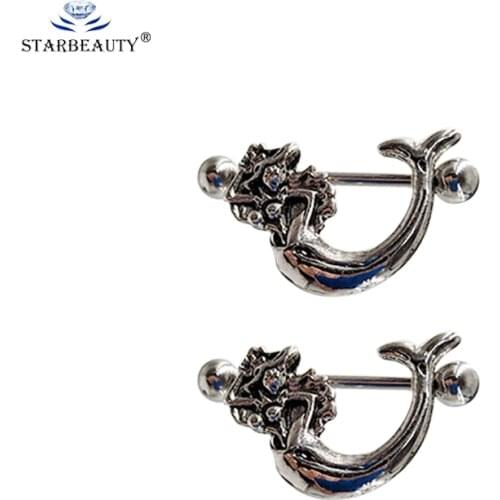 2Pcs Creative Dragon Nipple Ring Shields Earring Barbell NippleRing Body Piercing Women Jewelry Gifts Body jewelry