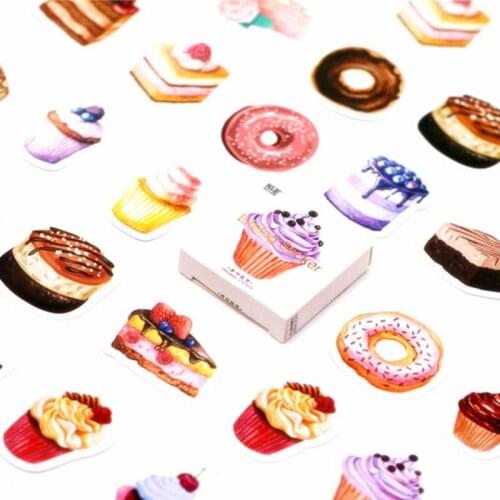 40 Pcs Pack Birthday Cake Toy Stickers for Car Styling Bike Motorcycle Phone Laptop Travel Luggage Cool Funny Sticker Decals