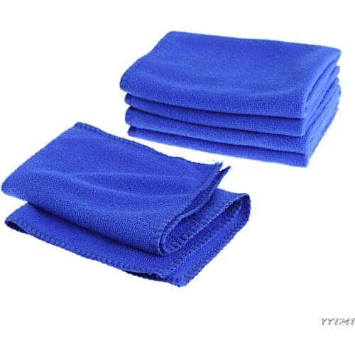 5Pcs Soft Absorbent Wash Cloth Car Auto Care Microfiber Cleaning Towels Suto Maintaince