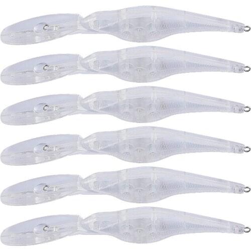 50pcs 12.7cm/8.4g Blank Nude Baits Crankbait Minnow Bait Unpainted Lure Bodies Fishing Bait