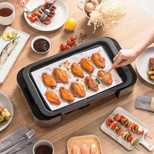 50Pcs Rectangle Non-stick Barbecue Kitchen Oven Baking Pan BBQ Liner Papers Mats BBQ Liner Papers Mats