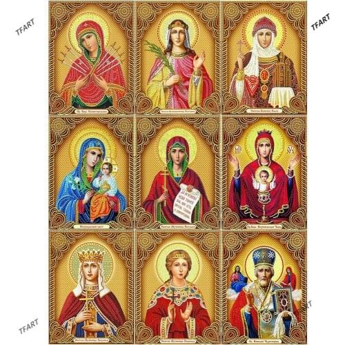 Diamond Mosaic Diamond Madonna Diamond Mosaic Diamond Embroidery Cross Stitch Home Decoration Diamond Art Diamond Painting