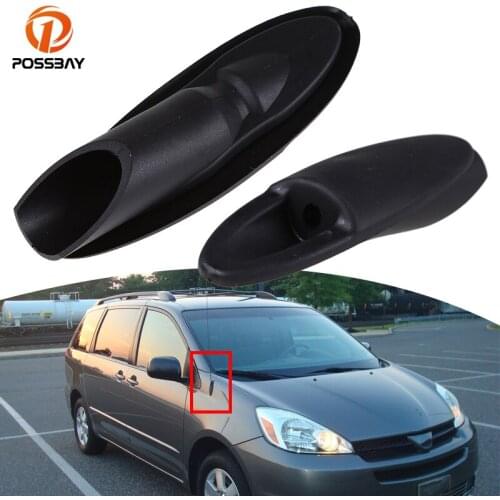 POSSBAY Car Antenna ABS Black Ornament Bezel Cover Base Auto Side Replacement Parts for Toyota Sienna 2004-2010 86392-AE010
