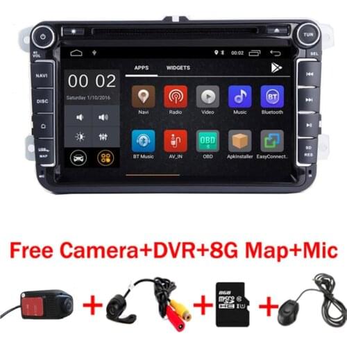In Stock 8" IPS Android 9.0 Car DVD Player for VW Passat B5 Polo Golf MK 5 6 Tiguan Jetta Wifi 3G Radio GPS Free camera DVR MAP