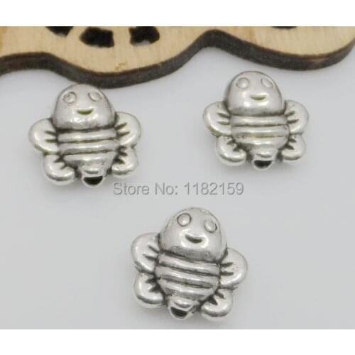 Free Shipping Wholesale 200Pcs Tibetan Silver Honeybee Interval bead Jewelry Craft DIY 9x9mm