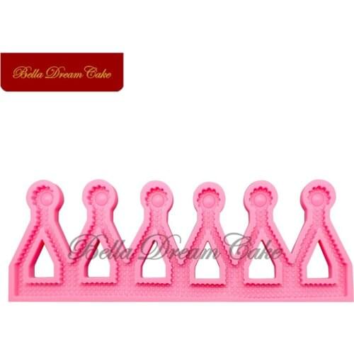 Large Size Crown Silicone Mold Cake Border Decoration Moulds Fondant Chocolate Sugarcraft Mould Cake Decorating Tools Bakeware