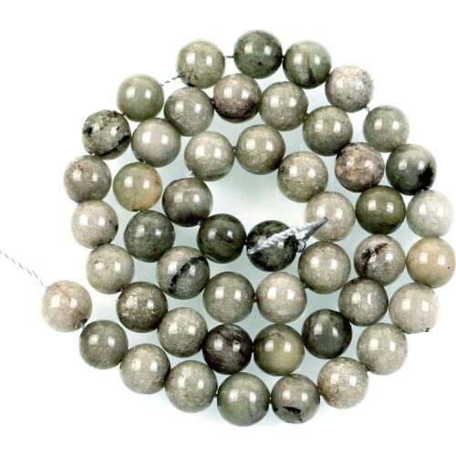 Natural Stone Light Green Mix Color Veins Alabaster Charm Loose Beads For Jewelry Making Needlework Bracelet DIY Strand 4-12MM
