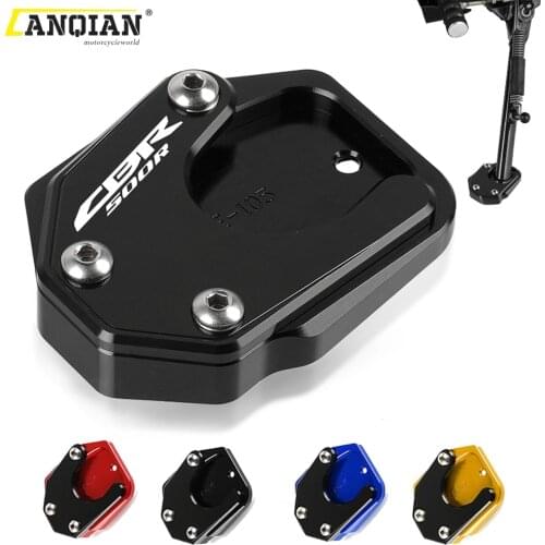 FOR HONDA CBR500R 2013 2014 2015 2016 2017 2018 2019 2020 2021 Motorcycle Side Stand Enlarge Plate Kickstand Extension Protector