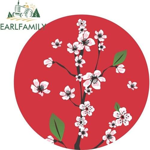 EARLFAMILY 13cm x 12.7cm For Cherry Blossom Japan Funny Car Stickers Anime Graphics Decal Graffiti Sticker Scratch-Proof