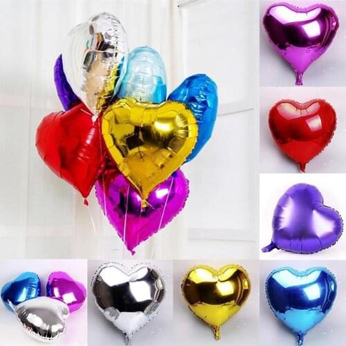 Hot 18in Reusable Shiny Heart Foil Balloons Valentine Wedding Engagement Party Decor Balloon decoration