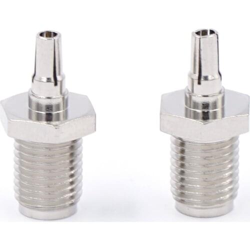 2pcs RF Coaxial Adapter SMA To CRC9 Coax Jack Connector SMA Female Jack To CRC9 Male Plug Silver