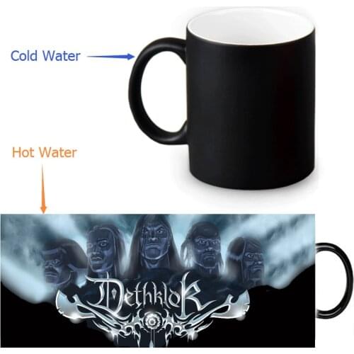 Dethklok Coffee Mugs 11oz Ceramic Changing Color Heat Sensitive Tea Cup Mug Boy Friends Gift Mugs and Cups