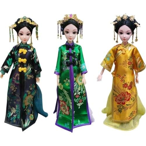 Royal relatives Ancient Chinese princess Oriental Decor Doll, Chinese Doll with Silk Costume, Oriental Decorations for Home