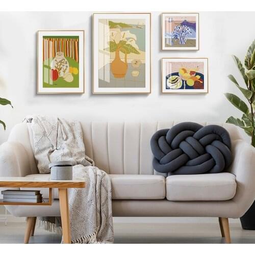 Nordic literature and art small fresh vase fruit living room dining room mural poster print picture canvas decorative picture