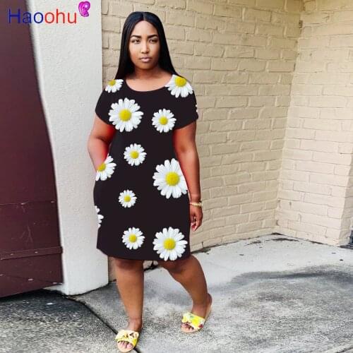 Floral Print Summer Bandage mini Dress Women Round Neck Short Sleeve Slim Fit Dress Casual Ladies High Waist Pockets Dresses