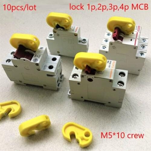 10pcs/lot multi pole MCB lockout master lockout 1P 2P 3P 4P breaker lockout