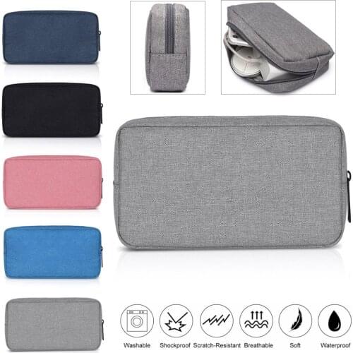 Fashion Digital Accessories Storage Bag Portable USB Cable Earphone Organizer Makeup Cover Travel Storage Gadget Devices Pouch