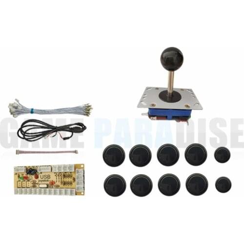 Arcade DIY Accessory kit with USB PC Encoder 10 pcs Push Buttons 1pcs zippy Joystick For Arcade MAME JAMMA Games