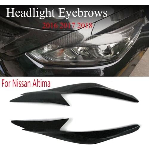 Car Headlight Cover Eyelid Lamp Eyebrow Sticker Decoration Cover Trim For Nissan Altima 2016 2017 2018