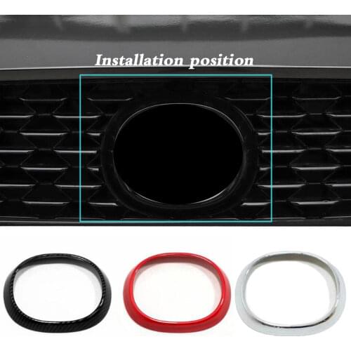 Car Body Sticker Trim Front Logo Decorative Mark Grid Grill Grille Around Frame Parts For Mazda 3 Mazda3 Axela M3 2019 2020 2021