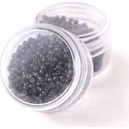 Neitsi Silicone Nano Ring Beads For Micro Loop Links Fusion Keratin Human Hair Extensions Dark Brown 500 Beads