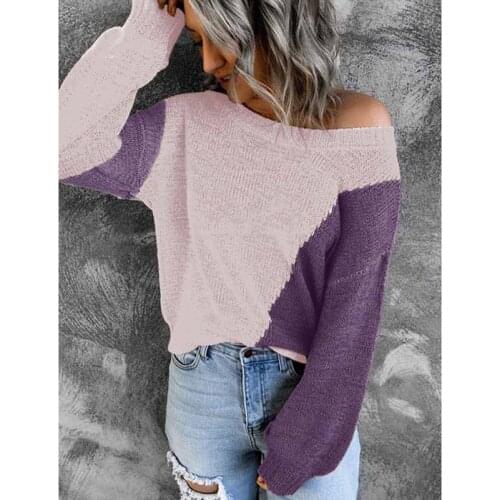 New 2021 Winter Fall Fashion Casual Loose Pullovers Hooded Long-sleeved Round Neck Sweater Fashion Color-blocking Women Clothing