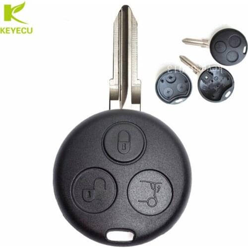 KEYECU New Uncut Remote key Shell Case Fob for SMART Fortwo 450 Forfour 451 Roadstar