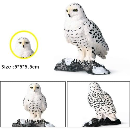 New Styles Snowy OWL Plastic Bird Model Action Figure Home Decor PVC Figurines Toy For Kids Gift