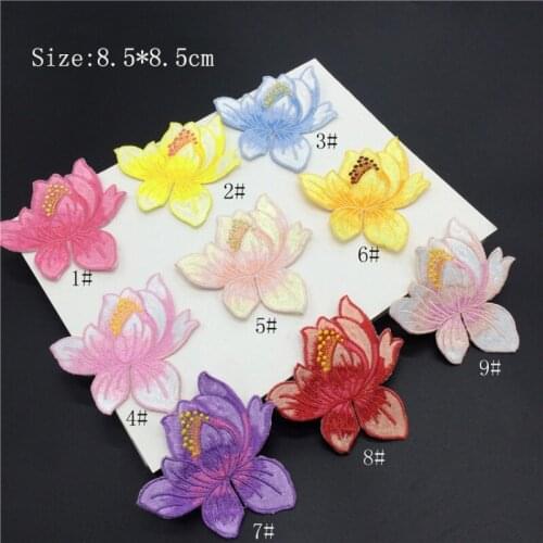 Wholesale 20pcs/lot 8.5CM Embroidered Sewing On Patch Iron-On Patch Stickers For Clothes Sewing Fabric Applique Supplies YH03