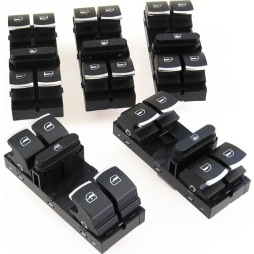 FHAWKEYEQ Qty 5 Driver Power Window Master Switch For VW Passat B6 GTI Golf Jetta Passat CC MK5 MK6 Tiguan 5ND 959 857 5ND959857