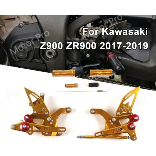Adjustable Footrests For KAWASAKI ZR900 2017 2018 2019 Z-900 Z900 ZR 900 Motorcycle Foot Rests Pegs Rearsets Pedal