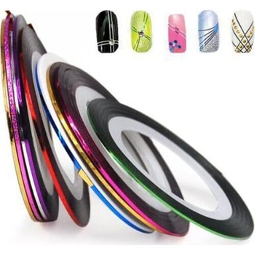 10/20/30 Color Gold Silver Rolls Striping Tape Line Nail Sticker Nail DIY Kit Adhesive Super Fine Nail Art Decoraction Dropship