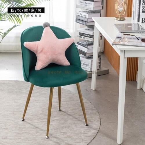 Stool net red ins dressing table chair light luxury bedroom makeup stool backrest small girl cute nail chair