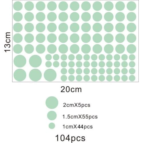 KW3257 104 dots luminous stickersFluorescent Star Sticker Childrens Room Bedroom Cartoon Wall Sticker