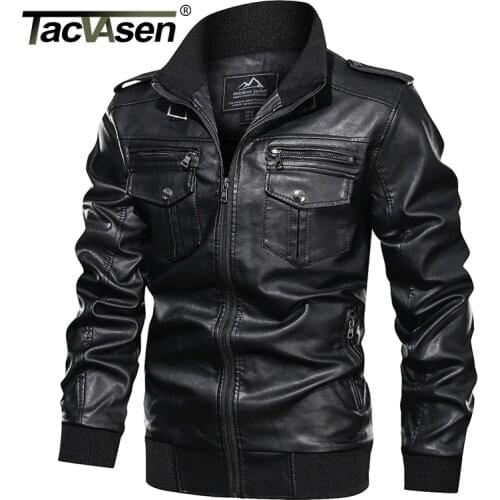 Мужские куртки из искусственной кожи TACVASEN China At AliExpress