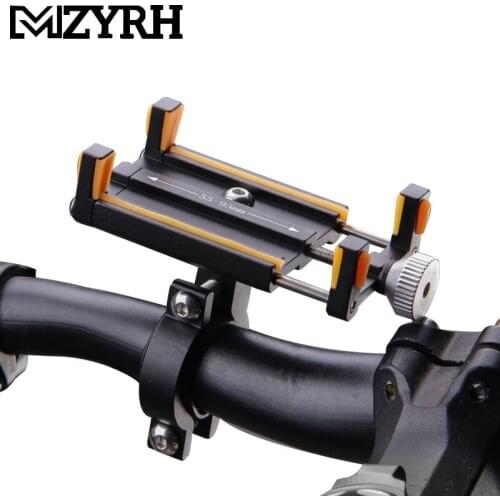 Aluminum alloy Bike Phone Holder Universal Adjustable Bicycle iPhone Mount Handlebar Cell Phone Holder Phone Navigation bracket