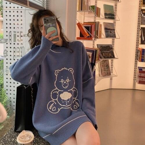 Korean Style Loose and Lazy Style Knitted 2020 Sweater Womens Autumn and Winter New Loose Pullover Sweater Womens Top