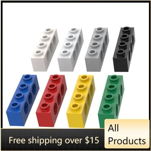 10PCS Assembles Particles 3701 1x4 With Hole Building Blocks Bricks Kit Part High-Tech Education Toy For Children Gift