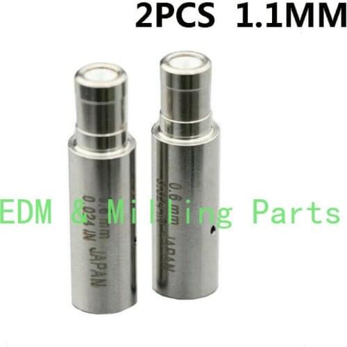 2PCS CNC 1.1MM White Ceramic Electrode Guide Fit ED Wire Cut Machine Parts For EDM Wire Cut Mill Part