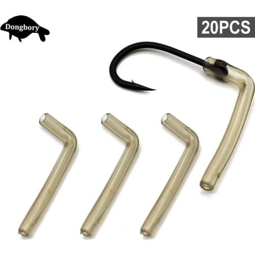 20PCS Carp Fishing Line Aligner Anti Tangle Hook Sleeve for Carp Hair Rig Swivel Sleeve Tube Fishing Terminal Tackle Accessories