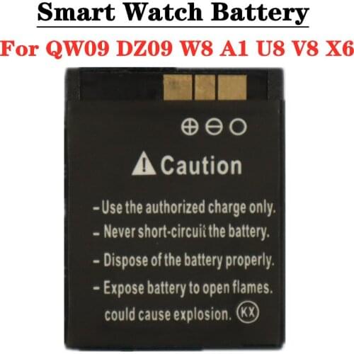 Smart Watch Battery For QW09 DZ09 W8 A1 U8 V8 X6 Smartwatch Battery LQ - S1 3.7V 380mah High Quality Rechargeable Battery