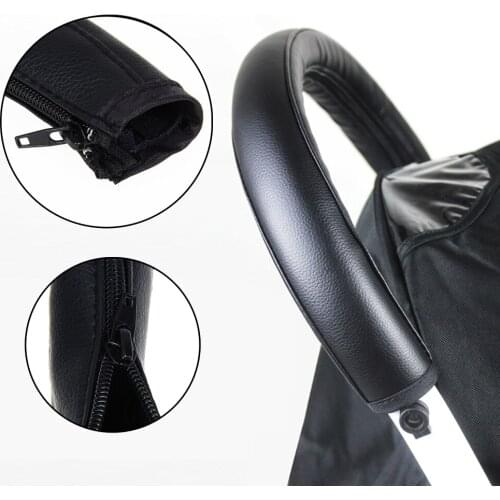 Pram Stroller Accessories PU Leather Baby Stroller Armrest Protective Case Cover For Armrest Covers Handle Wheelchairs