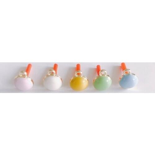 DIY jewelry accessories wholesale simple alloy dripping oil geometric round colorful earrings accessories materials