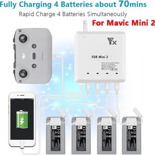 For DJI Mavic Mini 2 Drone Battery Remote Control Charger Smart Fast Power Charging Same Time Hub Parts USB Port UAV Accessories