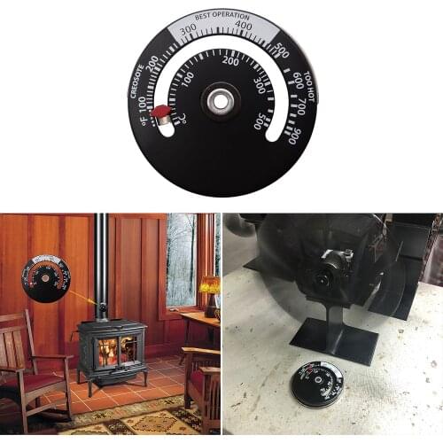 Dropshipping Magnetic Wood Stove Thermometer Fireplace Fan Stove Thermometer with Probe Household Sensitivity Barbecue Oven Tool