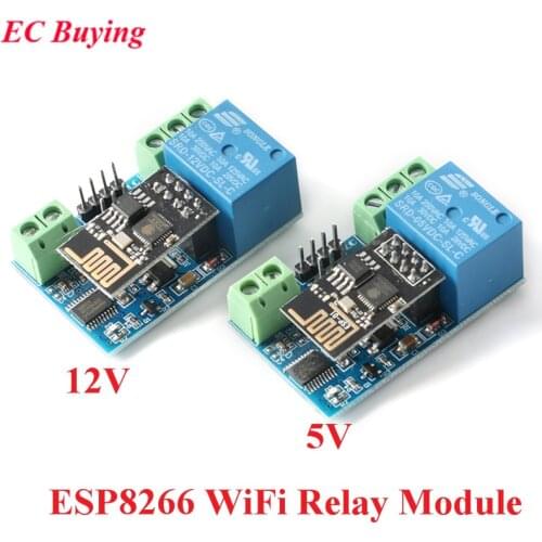 ESP8266 ESP-01 5V 12V 1 Way Channel WiFi Relay Module Things IOT Smart Home Remote Control Switch Wireless Module Phone APP